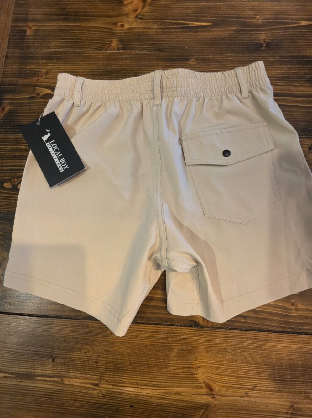 NWT Local Boy YOUTH / Boys Khaki Volley Shorts, Size Large - Picture 2 of 4